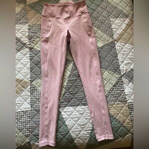 Zella Light Pink Ribbed Leggings